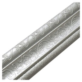 Cozylkx 90"x 3" Self Adhesive Flexible Molding Trim, 3D Sticky Decorative Wall Lines Border Lines for Home, Office, Hotel DIY Decoration, Gray