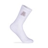ANT21T Antrop Athletic Crew Socks, 4 Pairs, White Black and