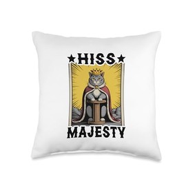 Cat Hiss Majesty Cat Scratching Post Tree Cat Throw Pillow