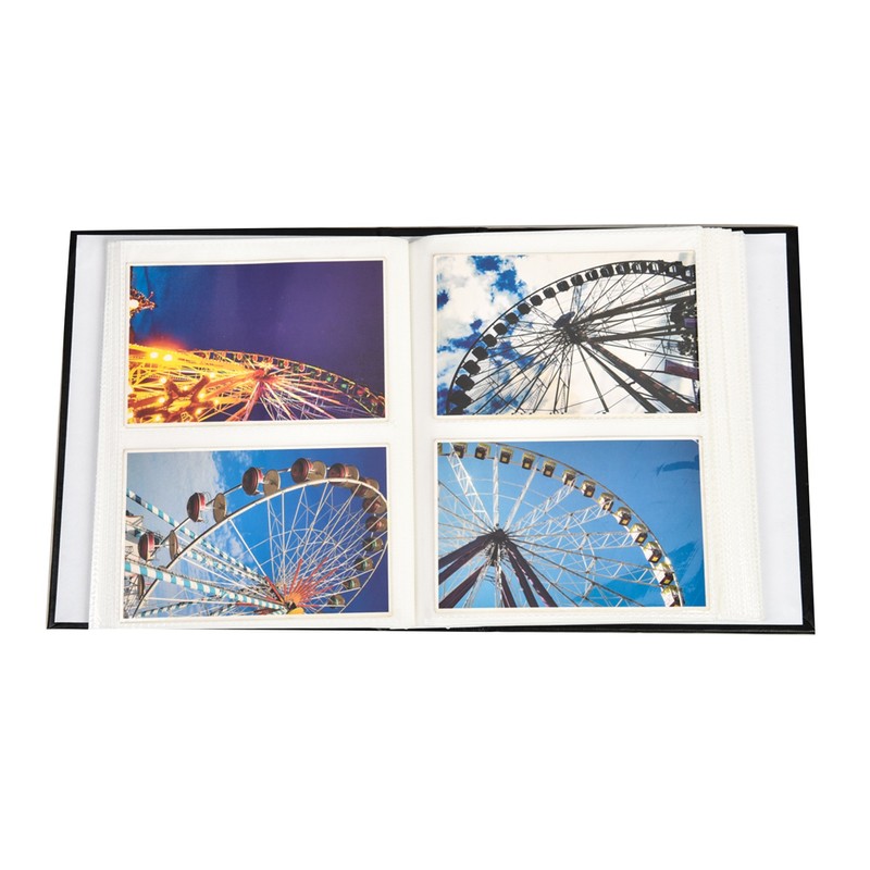Arpan 6x4 Plain Photo Album with 200 Pockets (Black)