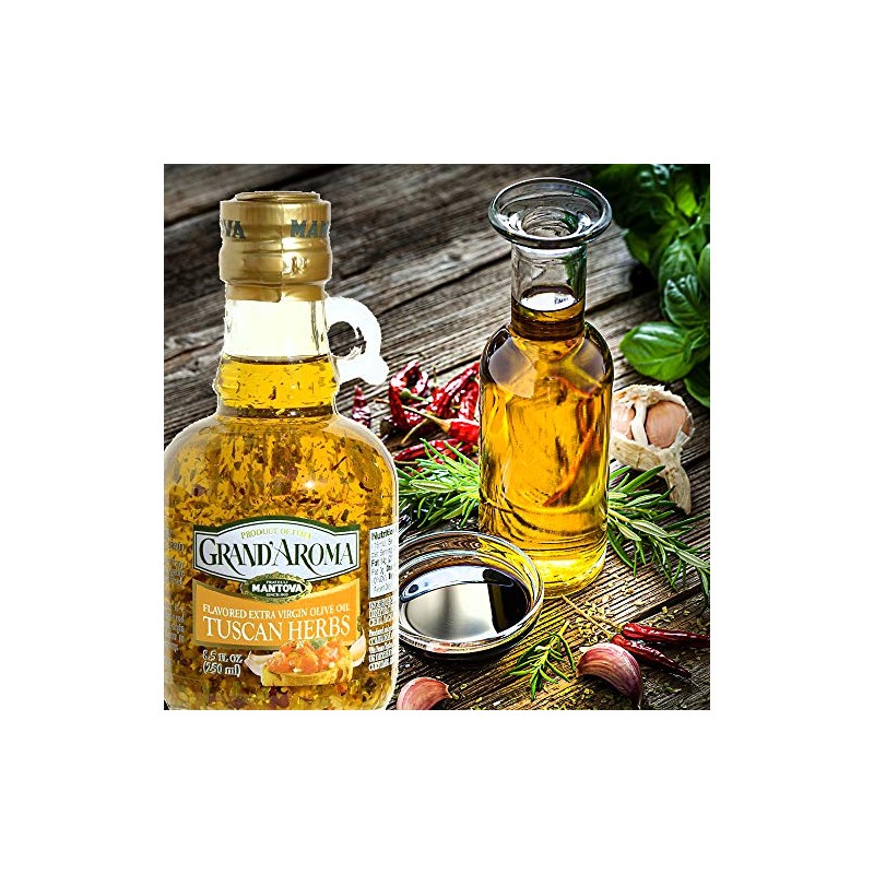 Grand'aroma Mantova Tuscan Herb Extra Virgin Olive Oil, Bruschettata, 8.5