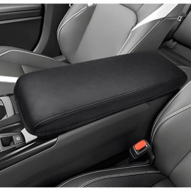Center Console Cover Fits 2025 2026 Toyota Camry Armrest Cover Camry (LE/SE/XLE/XSE) Armrest Box Protective Cover Center Console Cushion Middle Leather Console Cover Accessories Black Stitches