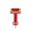 Alessi ES17 2 Beech Wood Corkscrews Red, Yellow and Pink