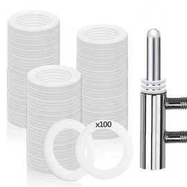 Pack of 100 Plastic Door Fittings for Room Doors, Special Fittings Made of Plastic, No Abrasion Marks, Diameter 10.20 mm x 15 mm x 1 mm for Standard Room Doors
