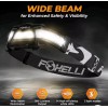 Foxelli Wide Beam Headlamp USB Rechargeable 14 Bright LED, WB200,