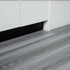 auxua Wood Grain Peel and Stick Floor Tiles – 11.8” Width, Full Roll Length of 394" – Versatile Design for Any Space, Grey Self Adhesive Vinyl Flooring, Waterproof and Non-Slip Features