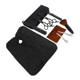 FOMIYES 1set Professional Hair Trimming Scissors and Combs for Hair Cutting Ergonomic Styling Tools for Home Use and Junior Hairdressers Black