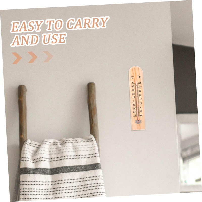 BESPORTBLE Accurate Room Thermometer for : Wooden Wall Mount Weather