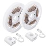 LUXJET 2 Pack Warm White Motion Sensor LED Strip Lights