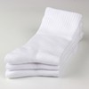 COTTON DAY Womens Soft Cotton Athletic Crew Socks All White