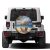 Foruidea Beautiful Beach Palm Trees Spare Tire Cover Dust-Proof Wheel
