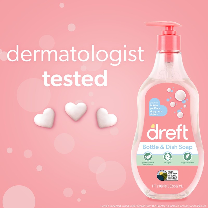 Dreft Bottle & Dish Soap 3oz (Pack of 2)