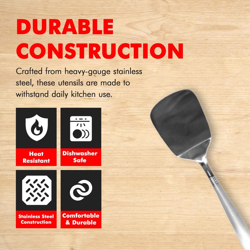 Chef Craft Select Turner/Spatula, 13.5 inch, Stainless Steel