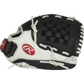 Rawlings - Guantes de softbol Shutout Fastpitch | RHT | 11.5 pies | Red de Cesta | Negro/Blanco