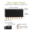 CHANZON Pin Header 8 Pin Header x 10 Pieces Female