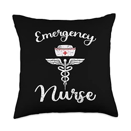 Emergency room by Medics Cute ER Emergency Room Tech Nursing Throw Pillow, 18x18, Multicolor