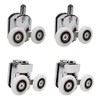 Set of 4 Chrome Plated Shower Door Rollers 2 Upper