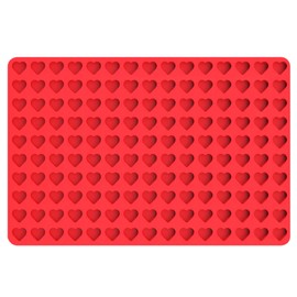 sofliym Mini Heart Silicone Molds for Chocolate, Hard Candy, Cream Cheese Mint Molds with Scraper (small heart)