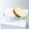 Natural Cosmetics Laboratory Powder Container, Gold Cap, Inner Plug, Powder