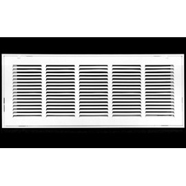 HVAC Premium 25 x 6 Duct Opening Steel Return Air Filter Grille, for 1-inch Filter, Removable Door, Flat Stamped HVAC Vent Cover Grille, Outer Dimensions 27.5 x 8.5