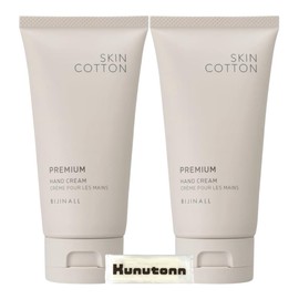 Skin Cotton, Thick Repair, Premium Hand Cream, Osmanthus Scent, 2.1 oz (60 g), Set of 2, Rough Hands, Highly Moisturizing, with Kunutonn Original Logo H Hot Towel