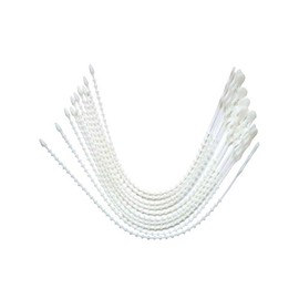 South Main Hardware 888078 18-in Double Loop Beaded, 10-Pack 120-lb, Natural, Speciality Cable Tie, 10 Count