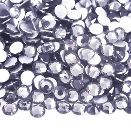 Flatback Rhinestones Round Gems for Nails Art and Crafts 620Pcs SS30 6mm Glitter Crystals Stone DIY Bags Clothes Shoes (Light Grey)