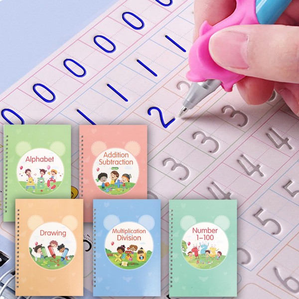 Reusable Handwriting Workbooks,Magic Copybook,Magic Copy Books for Kids Copying Exercises,