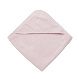 MORI Baby Boys and Girls Hooded Bath Towel in Blush - 100% Organic Micro Cotton Unisex Infant Soft Blanket - Absorbent and Quick Drying - 75 x 75 cm
