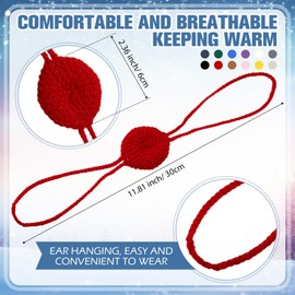 JaGely 12 Pcs Winter Nose Warmer Women Knitted Comfort Nose Cover Nose Warmers Soft Nose Protector for Women Men Sleeping Ski Outdoor Activities Cold Weather Protection, 12 Colors