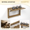 OLMPYE Wall Mounted Folding Table,Wooden Mounted Desk with Iron Bracket,Small