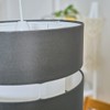 MiniSun Modern Large 2 Tier Black & White Cylinder Ceiling