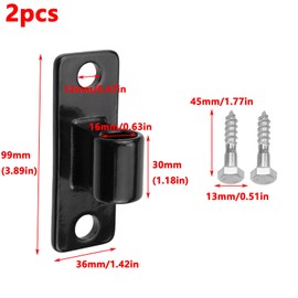 Antrader Gate Hinges,Heavy Duty Wall Mount Gate Hinge fits 5/8" Pin,Black,2Pcs