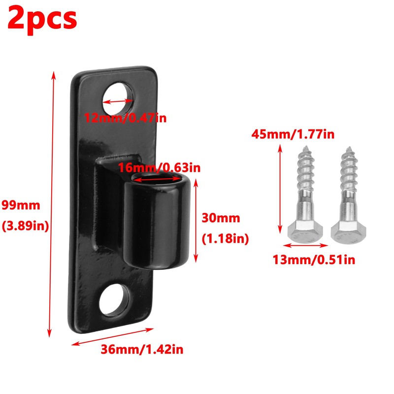 Antrader Gate Hinges,Heavy Duty Wall Mount Gate Hinge fits 5/8"