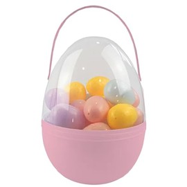 Widdle Gifts 30 Fillable Easter Eggs in Giant 26cm Egg Holder including 10cm Golden Egg (Pink)