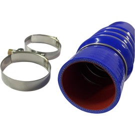 BYDZKJ Silicone Upper Radiator Hose W/Clamps Paccar Kenworth Peterbilt F50-6308 28359, Blue