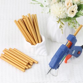 Gold Wax Seal Sticks, 30pcs Sealing Wax Sticks, HOSEALING Glue Gun Wax Seal Sticks for Wax Seal Stamp, Premium Sealing Wax for Wedding Invitations, Letter, Envelope (Mini Size)