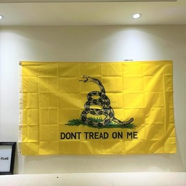 USA 3x5ft "Don't Tread On Me" Gadsden Flag 90x150cm "liberty Or Death" Tea Party Rattle Snake Gadsden Banner Flag - Color: black, Size: 3x5fts