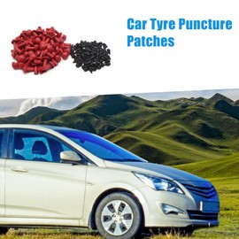 A ABSOPRO 8mm Dia Mushroom Shape Tire Repair Insert Plug Red Black (Set of 90)