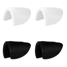 2 Pairs Breathable Sponge Shoulder Pads with Velcro, Reusable Detachable Pad for Suits/Blazers/Shirts, Men & Women Clothing Sewing Accessories