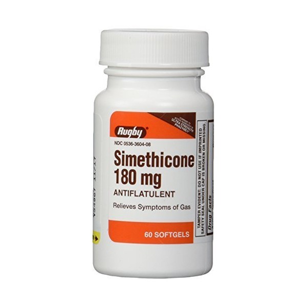 Simethicone 180mg Softgels Anti-Gas Generic for Phazyme Ultra Strength 6 PACK 360 ea. by Rugby