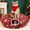 Cat Tunnel Christmas Tree Skirt Cat Donut Tunnel Bed,Gingerbread Man