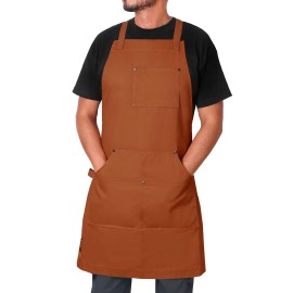 URBAN SOMBRERO Tipsee Chef Cotton Aprons - Kitchen Apron Dur Sz_One Size_Brown