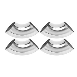 Motoforti 4 Pcs 90 Degree Mandrel Bend Elbow Car Modified Exhaust Pipe Tubing Piping 3.5" Inch OD Thickness 1.2mm/18GA 89x215x1.2mm 201 Stainless Steel 4pcs