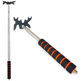 Retractable Billiards Pool Cue Stick Bridge with Head, Stainless Steel Metal Telescopic Pool Cue Bridge for Billiard