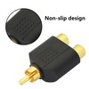 YACSEJAO RCA Y Splitter Adapter Gold Plated RCA 1 Male
