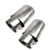 Pyladea Replacement For 2PCS Stright Chrome Muffler Tip 2.5" Exhaust