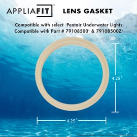 AppliaFit Lens Gasket Compatible with Pentair 79108500 for Select Aqualight and SpaBrite Pool Lights 4-Pack