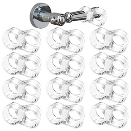 12 Pcs Clear Door Handle Bumpers, Wall Protectors Stopper Guards for Bathroom, Office, Home Doors