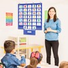 AKAYOK Standard Pocket Charts for Classroom, Clear 7 Pockets Words